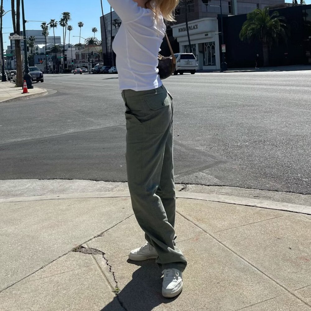 Djerf Avenue - Go To Pants Green - Picture 7 of 7